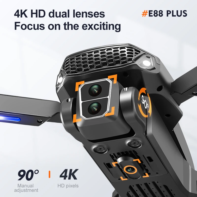 Drone Quadcopter E88 Plus baru - Rc Helicopter Case ulasan dan harga